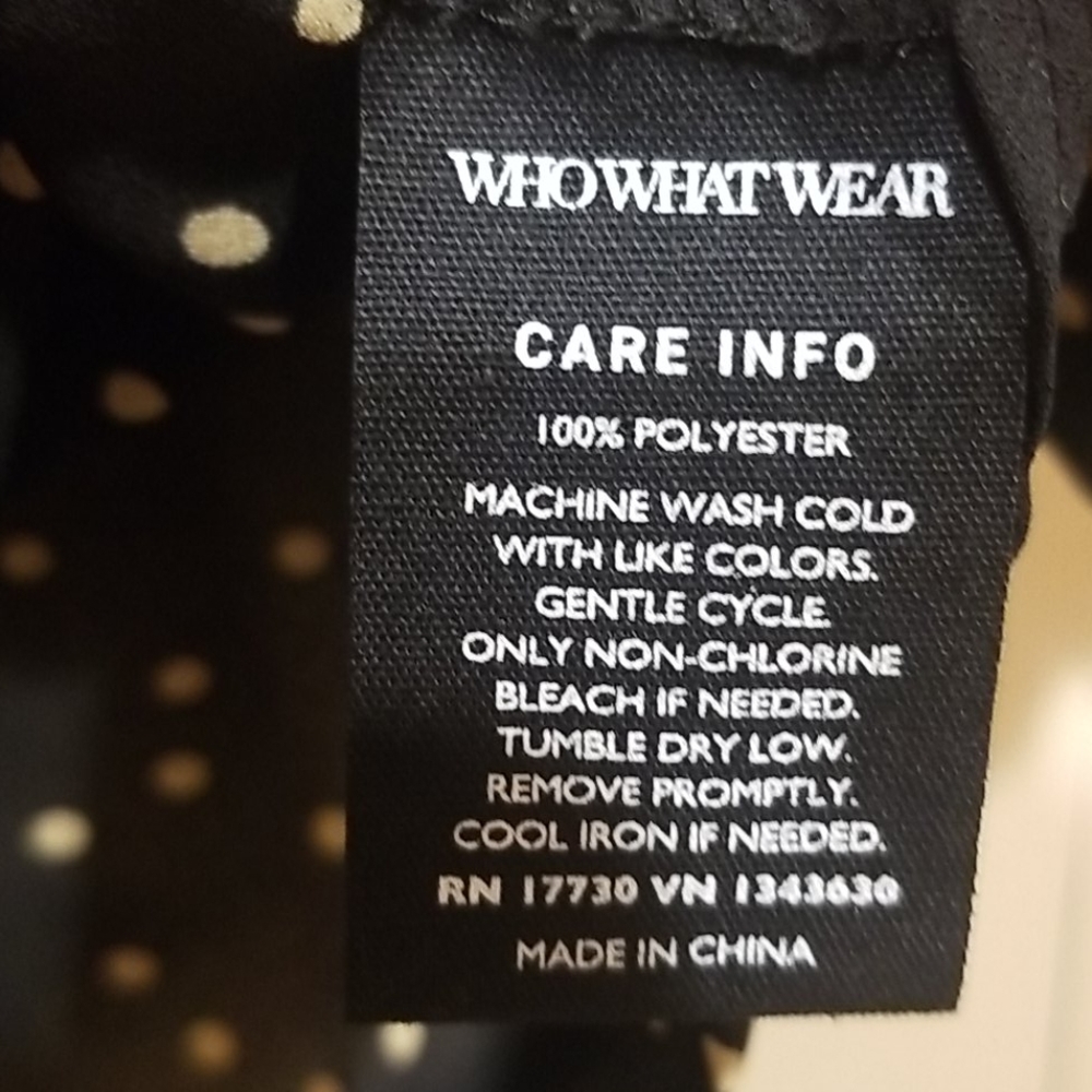 Who What Where Black Blouse Size XS - Picture 4 of 5